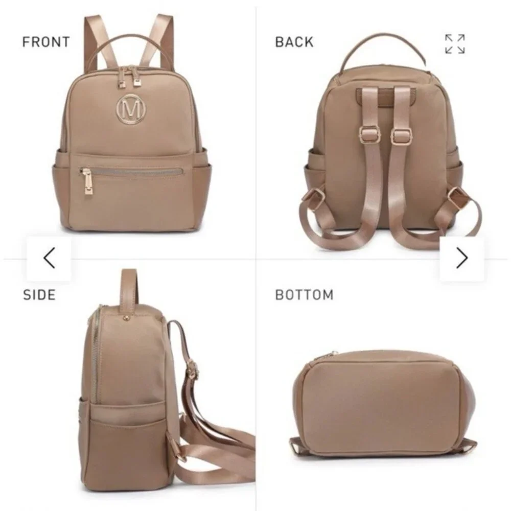 M MARCO MKP Collection Mini Backpack Purse for Ladies XL-M-8110-BG Beige NEW